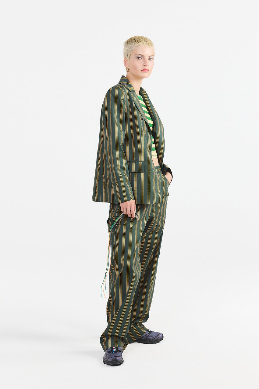 Deep Green Goral Blazer MODEL FRONT