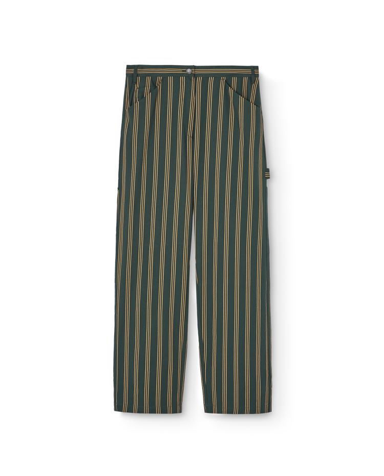 Deep Green Stripes Elk Pants COVER