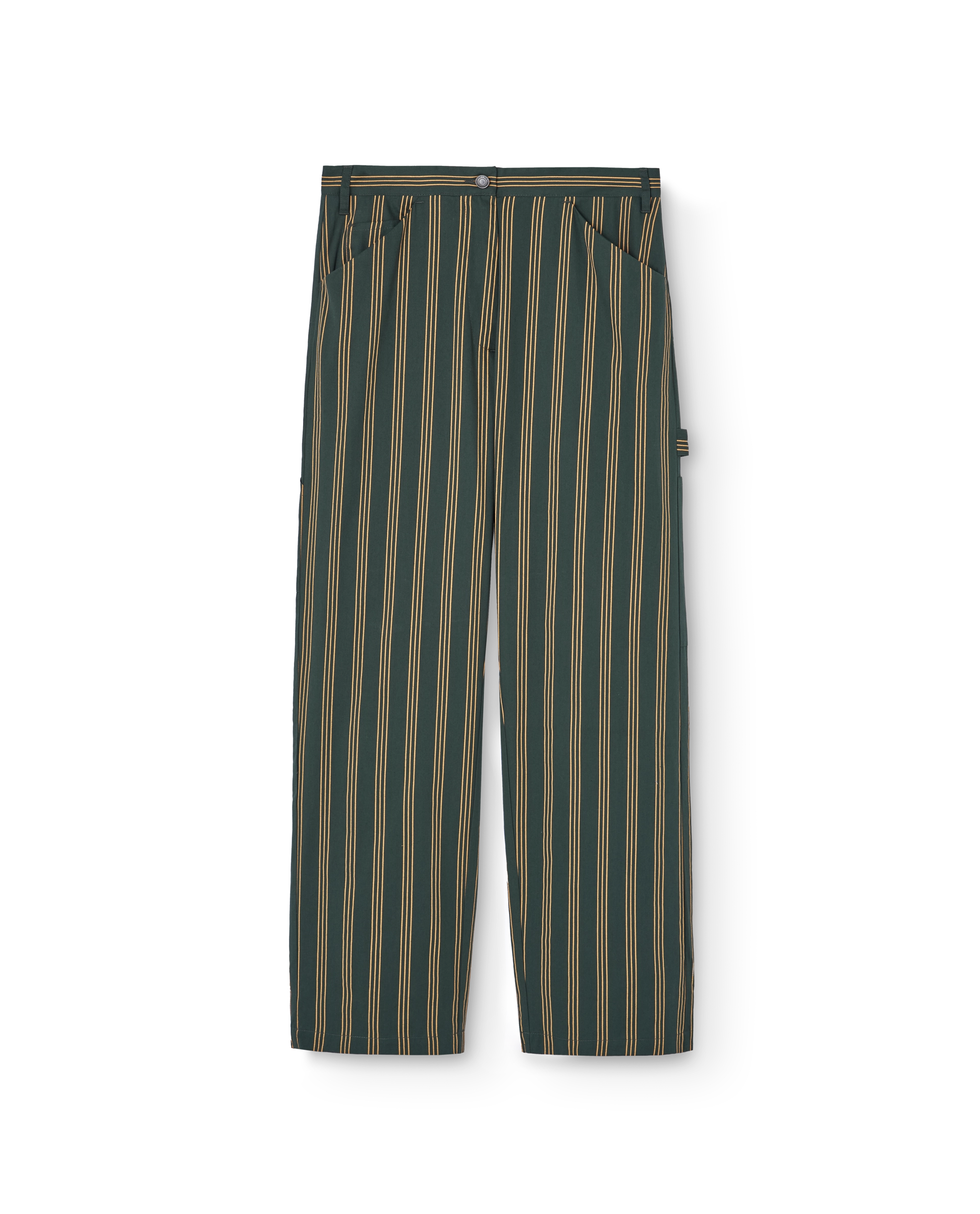 Deep Green Stripes Elk Pants PRODUCT FRONT