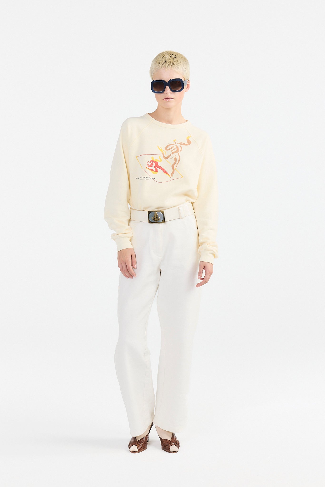 White Elk Pants MODEL FRONT