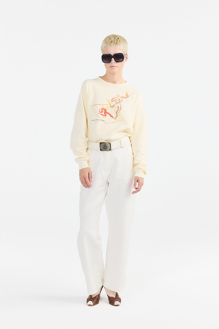 White Elk Pants MODEL FRONT